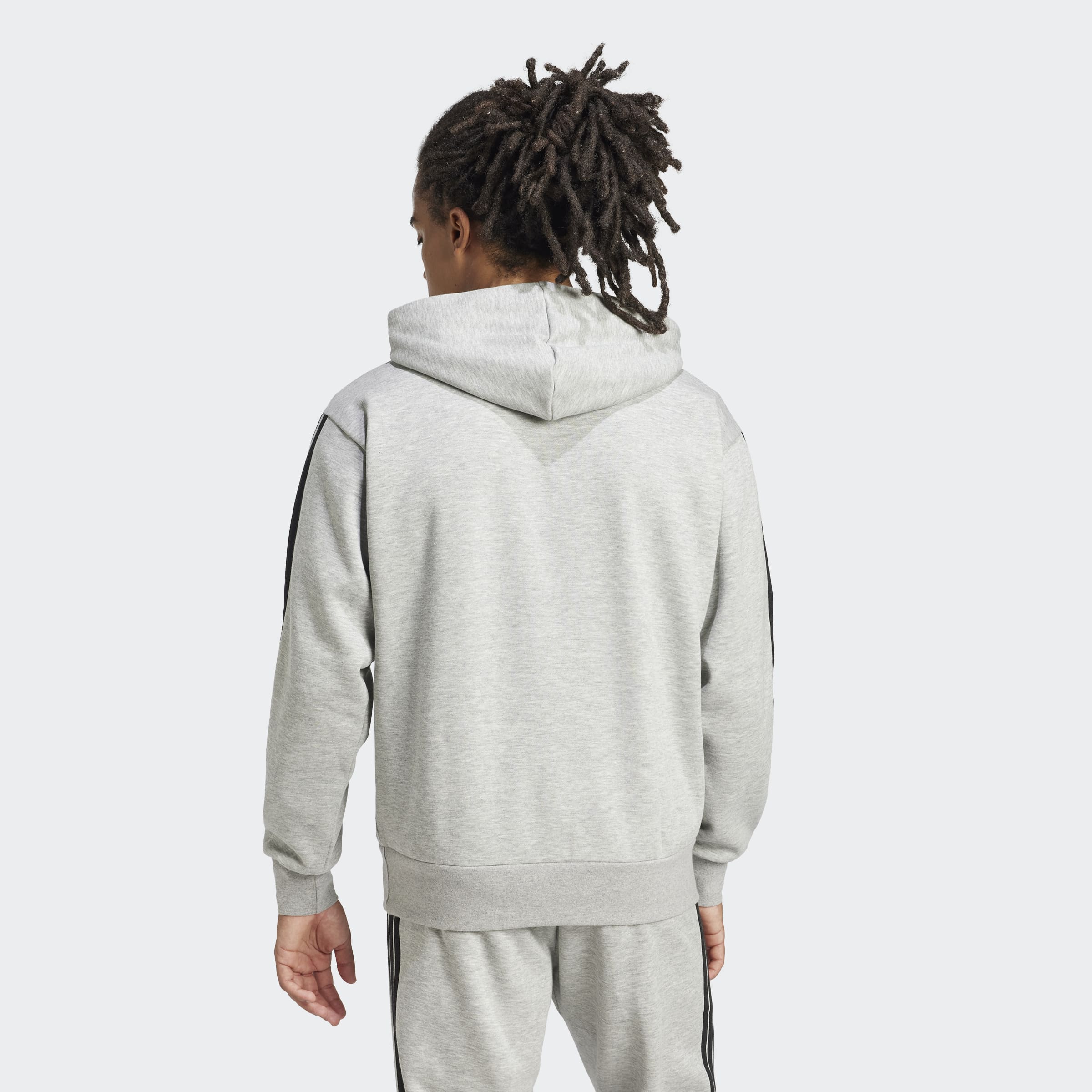 Adidas Camisola Essentials 3-Stripes Fleece Cinza Adidas 