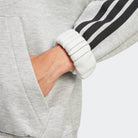 Adidas Camisola Essentials 3-Stripes Fleece Cinza Adidas 