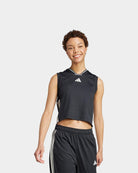 Adidas Tiro Cut 3-Stripes Mesh Tank Top Preto JG4115