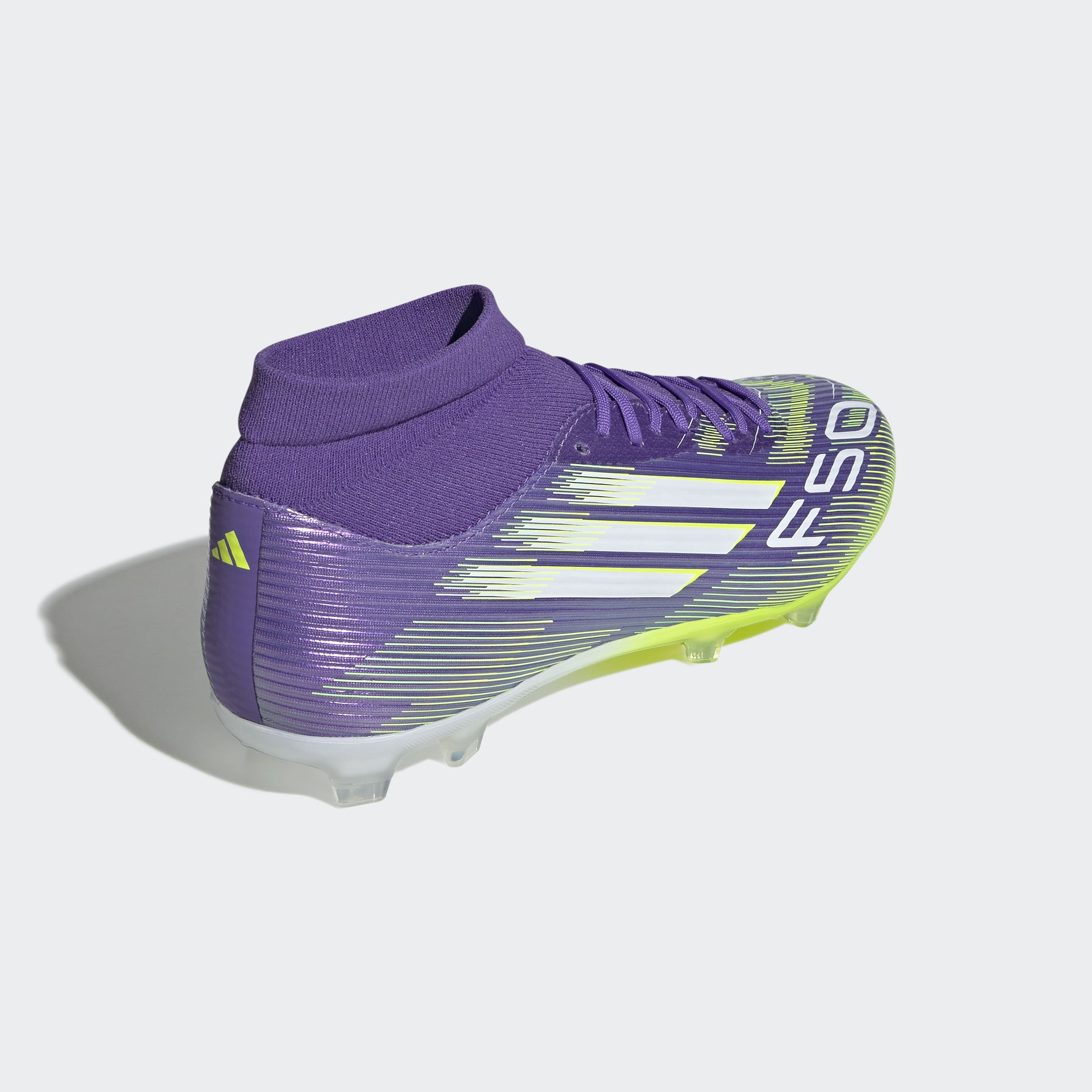Chuteiras Adidas F50 League Mid FG/MG Roxo/Verde Adidas 