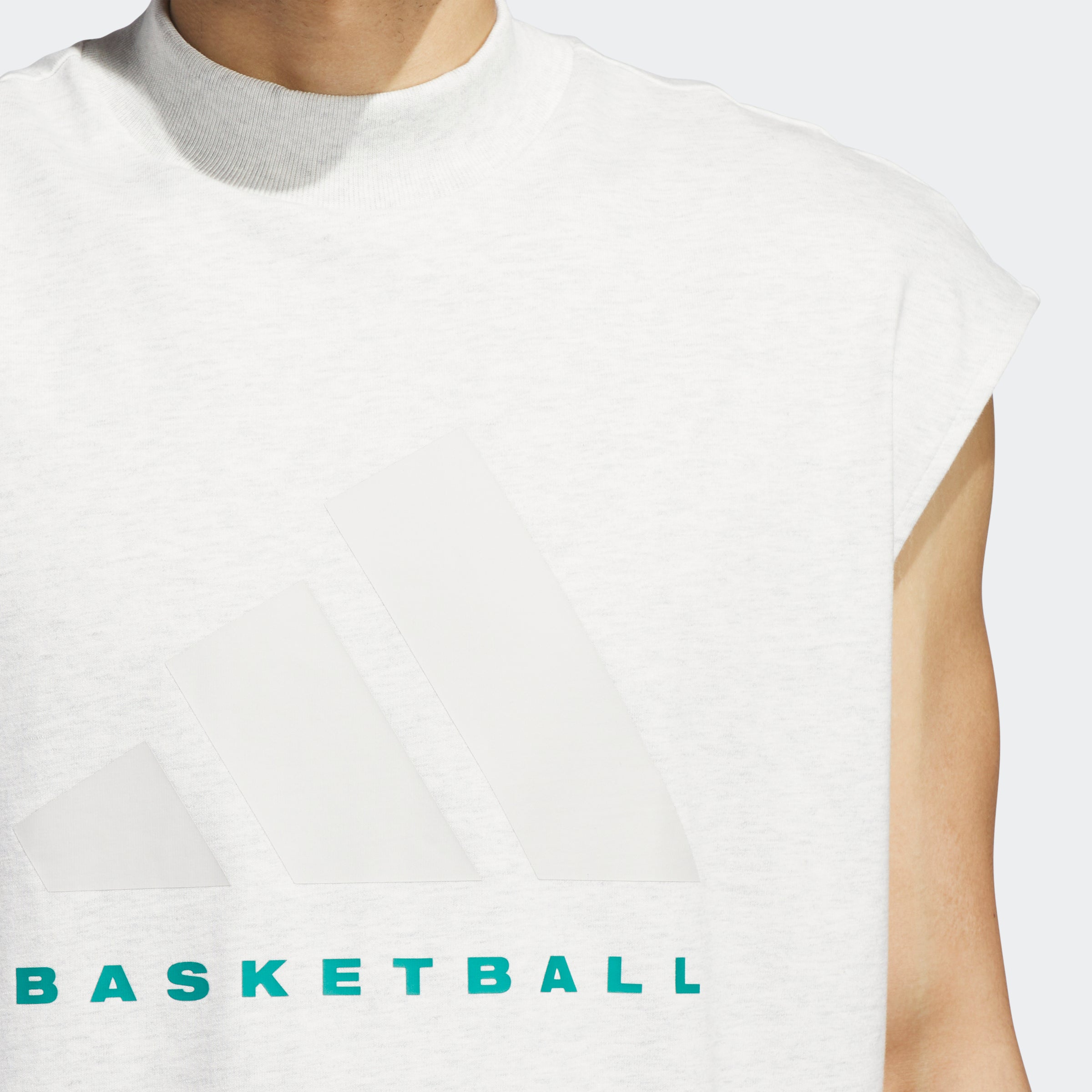 Adidas T-Shirt Basquetebol Unissexo Cinza Adidas 