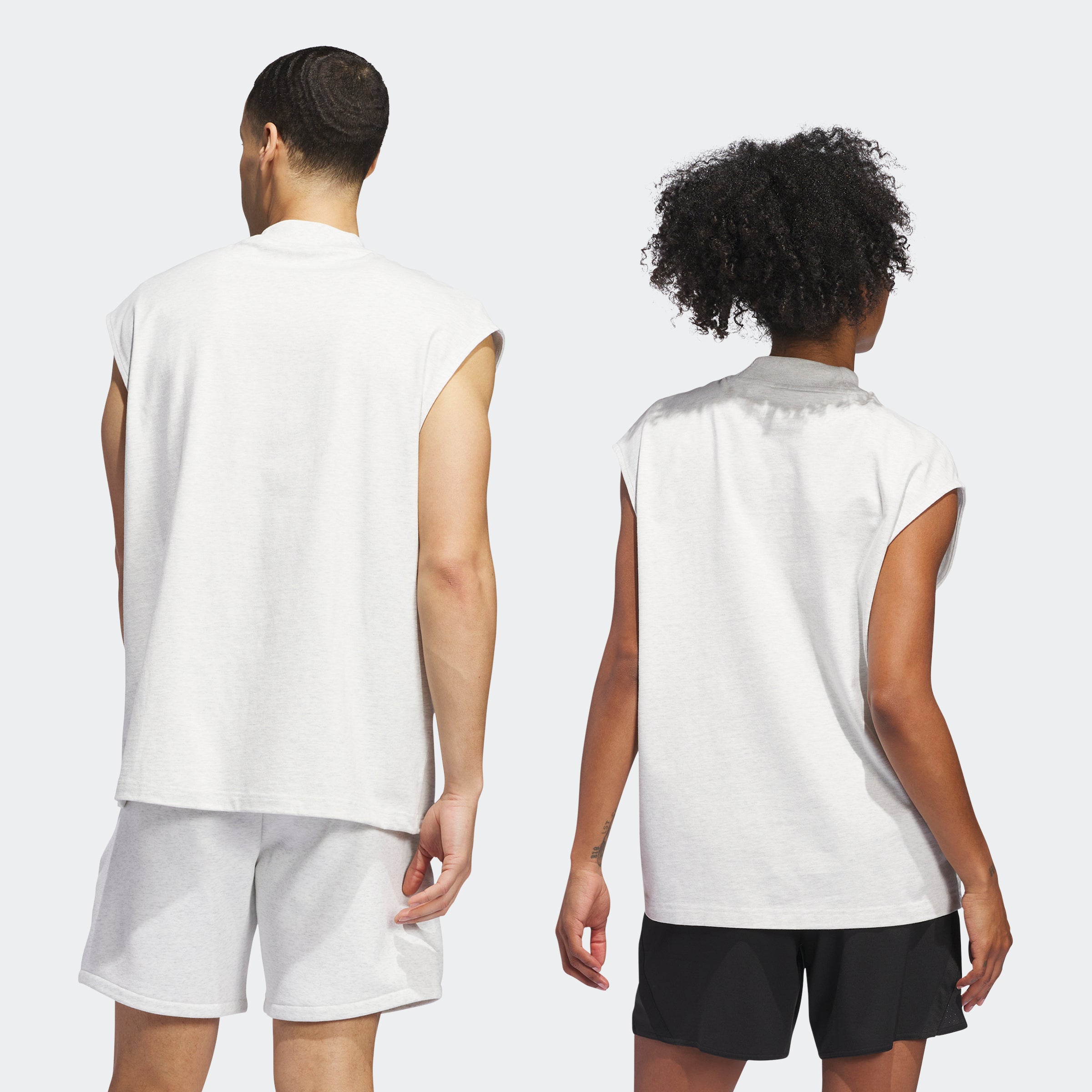 Adidas T-Shirt Basquetebol Unissexo Cinza Adidas 