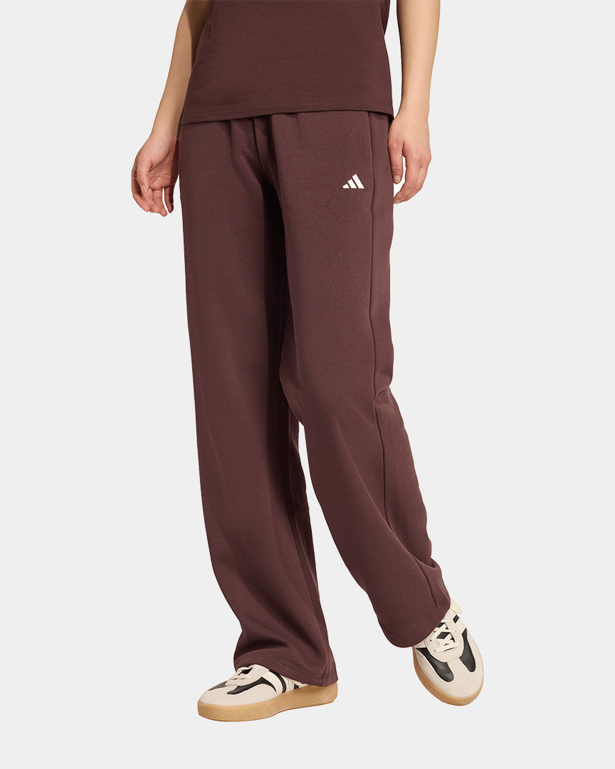 Adidas Calças Largas Cardadas Castanho  JV7288