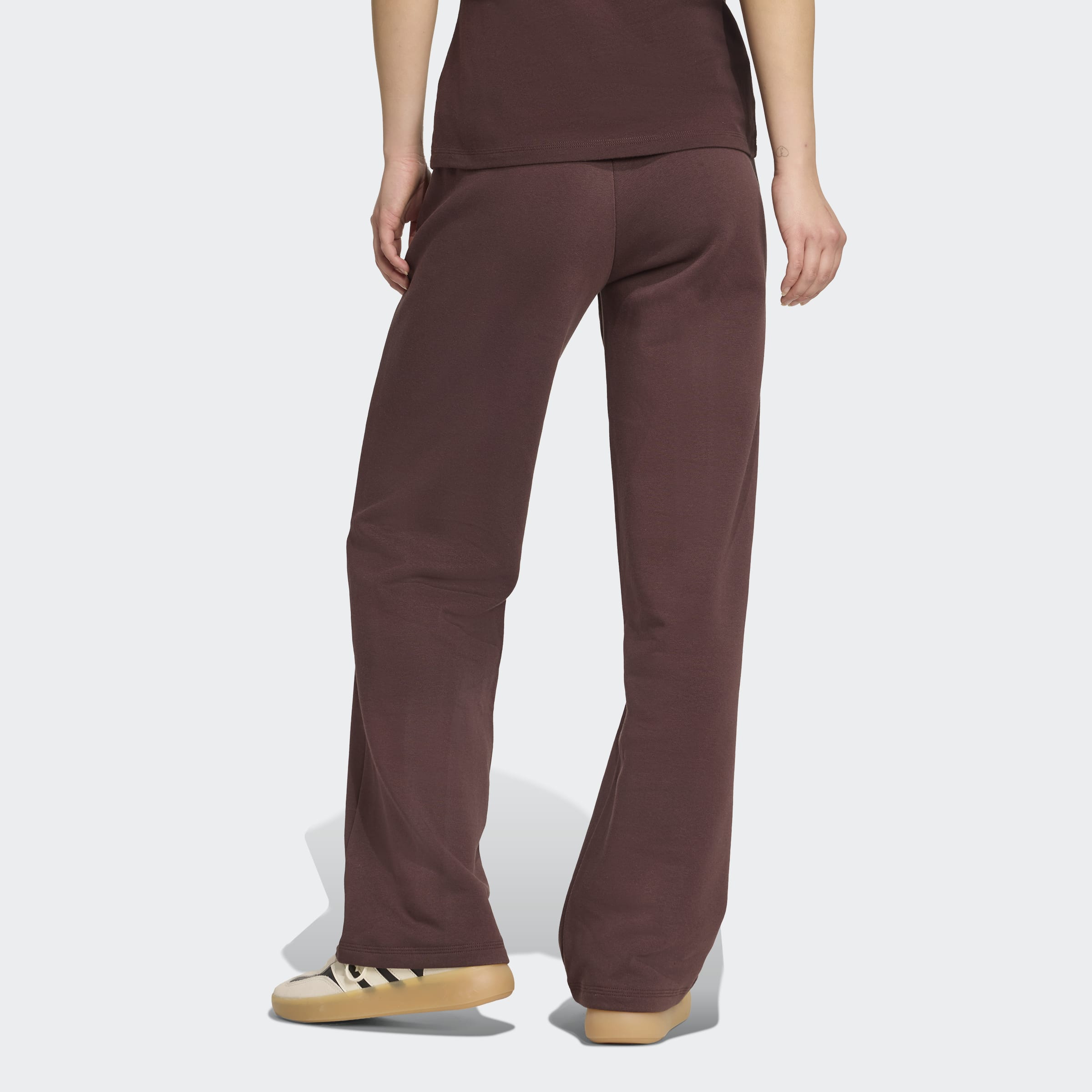 Adidas Calças Largas Cardadas Castanho Adidas 