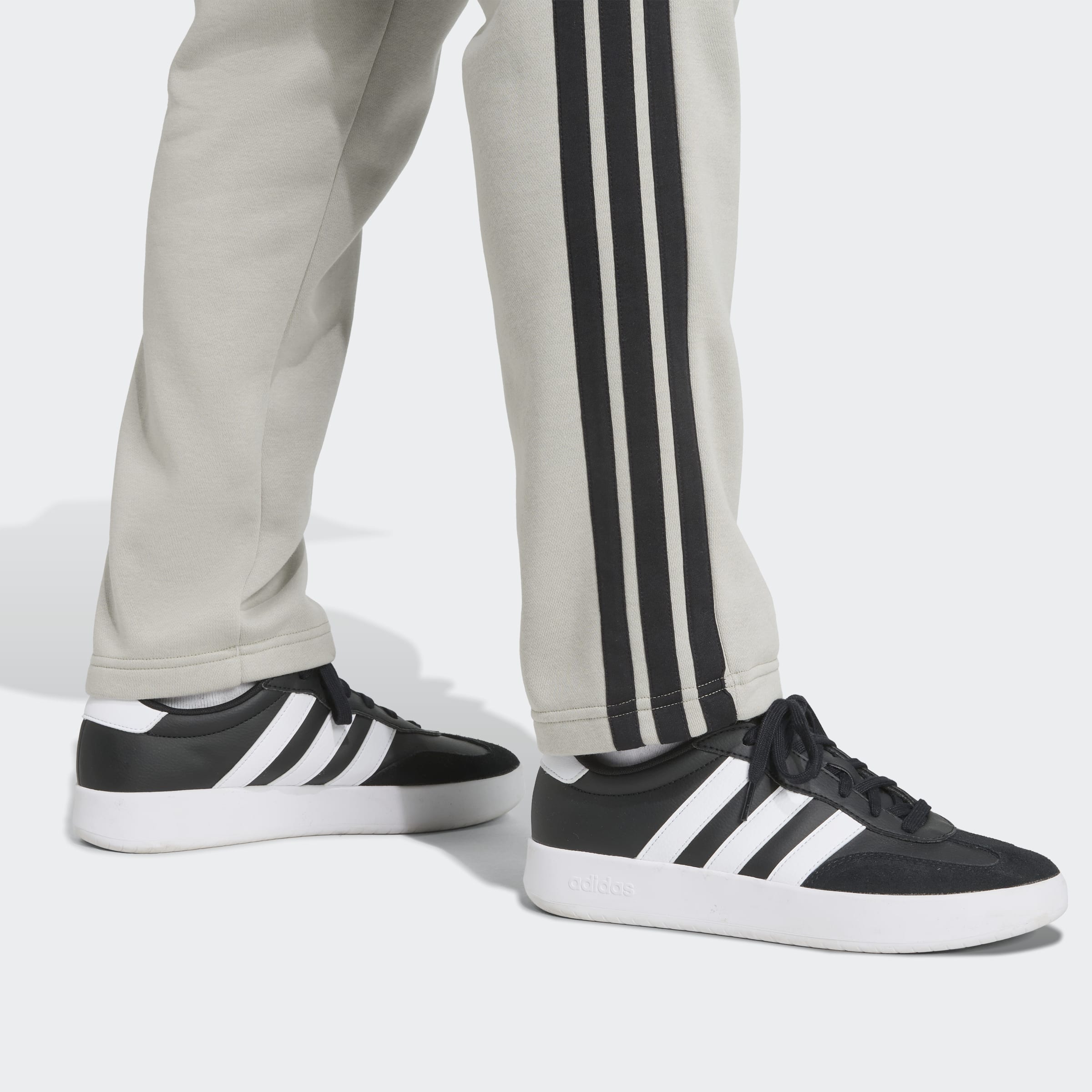Adidas Calça M 3S Cardada Cinza/Preto Adidas 