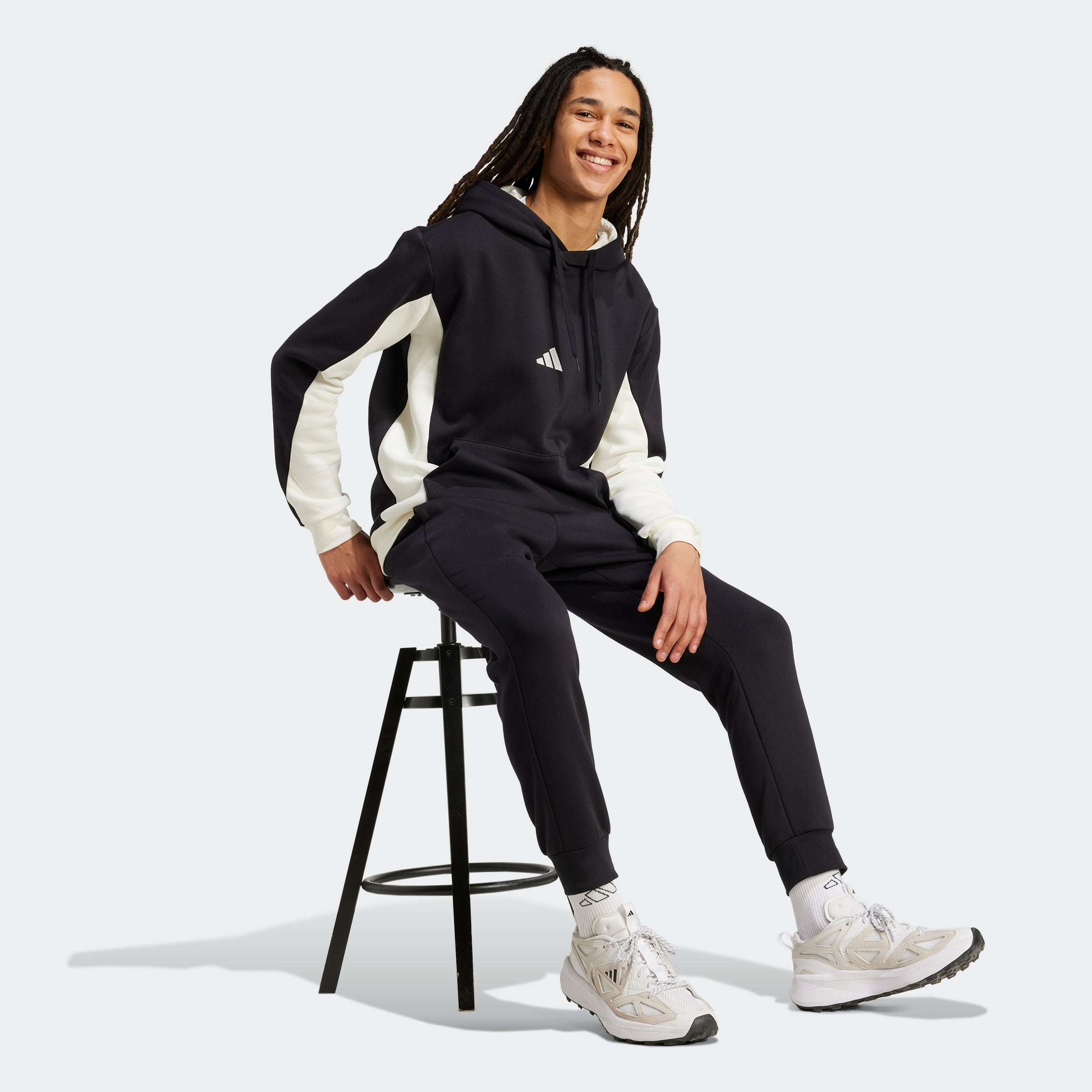 Adidas Fato de Treino Cardado Preto/Branco Adidas 