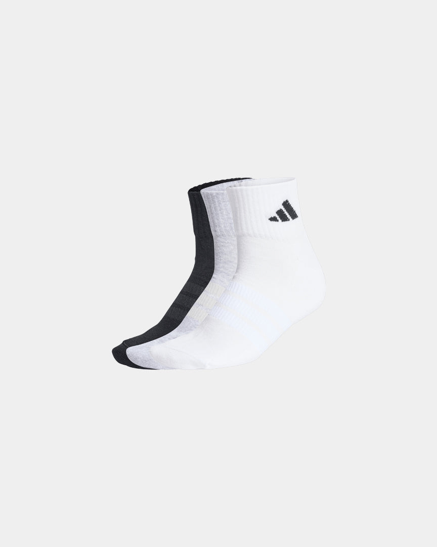 Meias Adidas Almofadadas Até o Tornozelo 3P Multicor KC9631