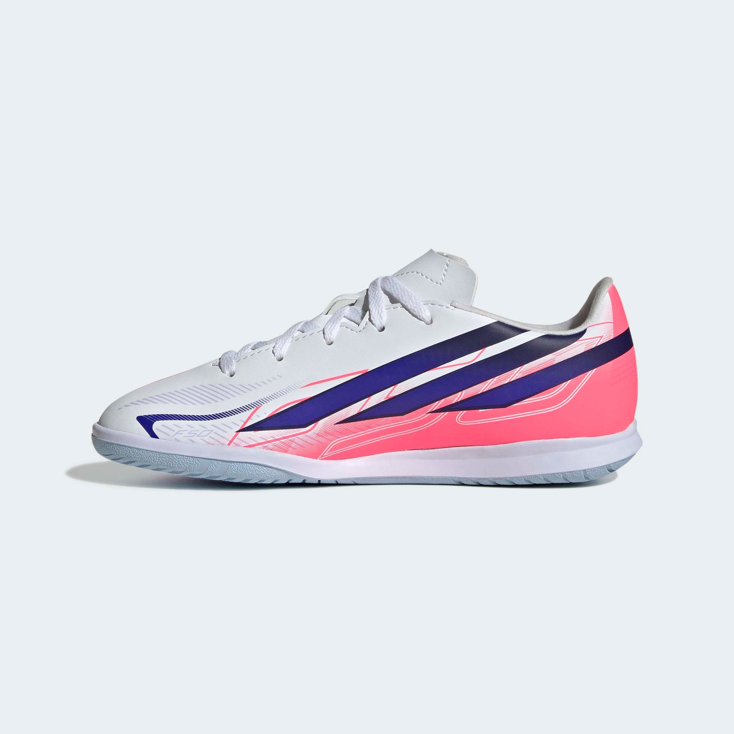 Sapatilhas Futsal Adidas F50 Hyperfast Club IN Júnior Branca/Rosa Adidas 