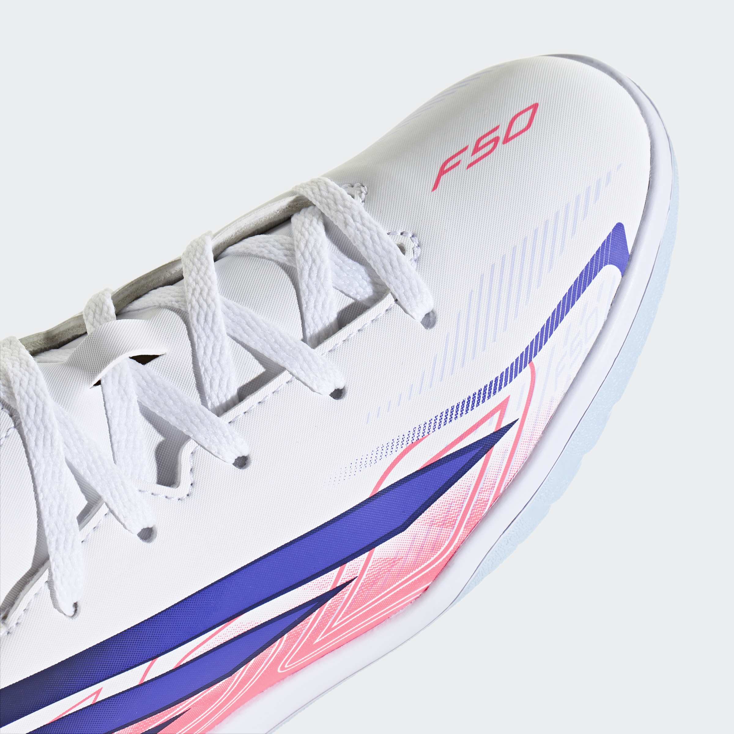 Sapatilhas Futsal Adidas F50 Hyperfast Club IN Júnior Branca/Rosa Adidas 