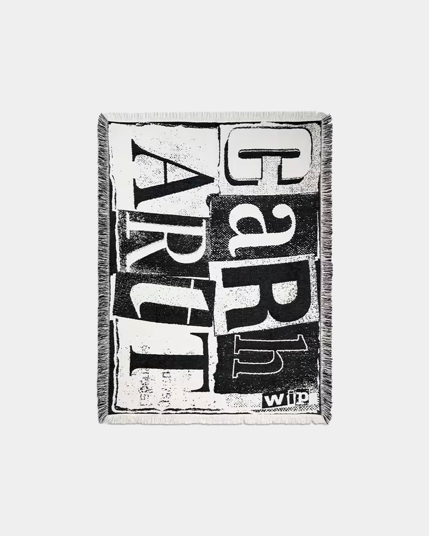 Manta Carhartt WIP Letterpress Blanket Preta/Branca Carhartt 