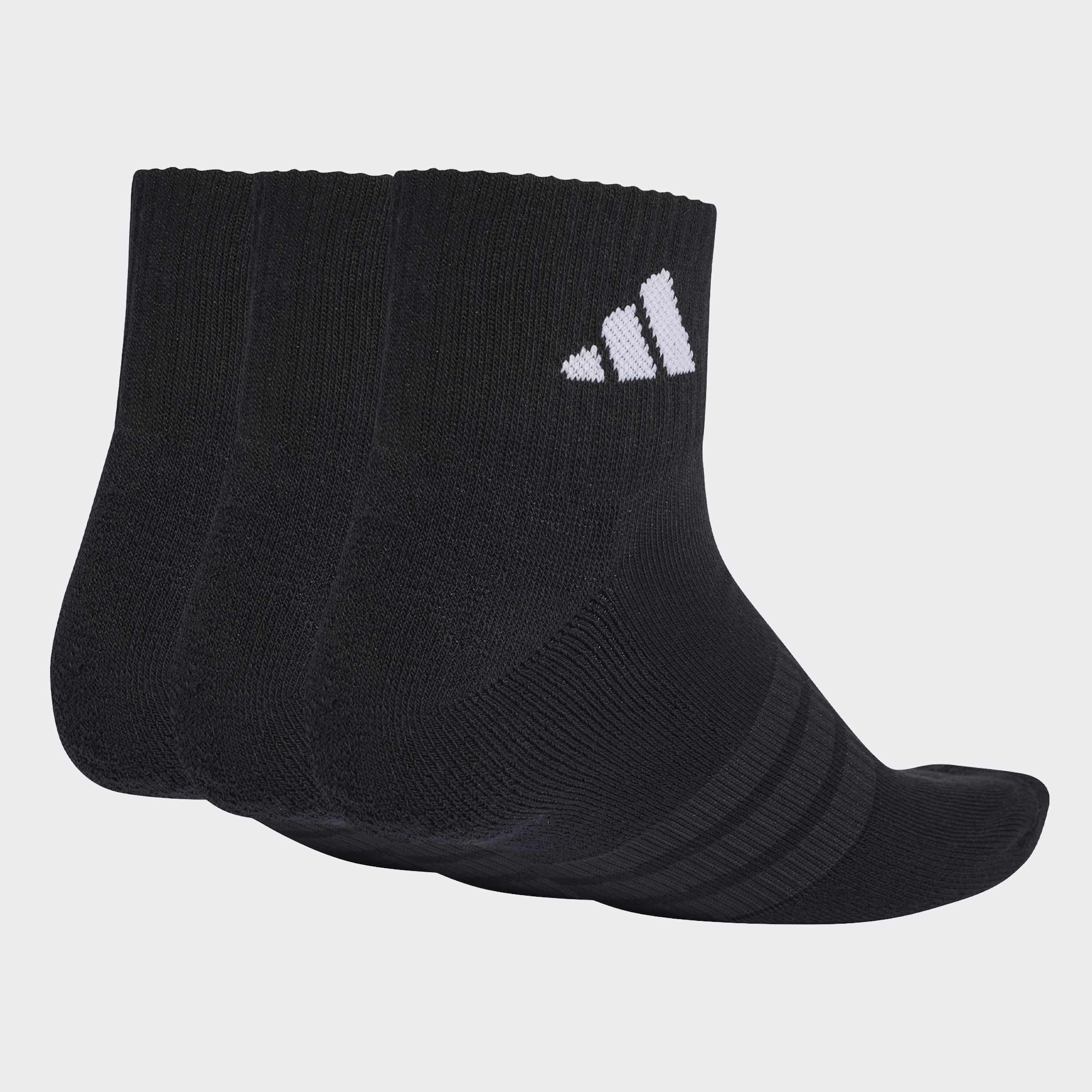 Meias Adidas Almofadadas Até o Tornozelo 3P Pretas Adidas 