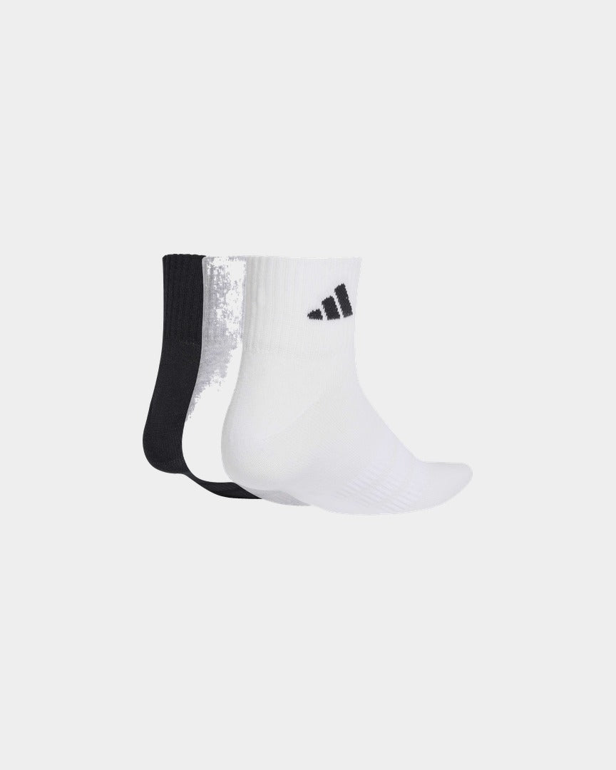 Meias Leves Adidas Até o Tornozelo 3P Multicor vista traseira