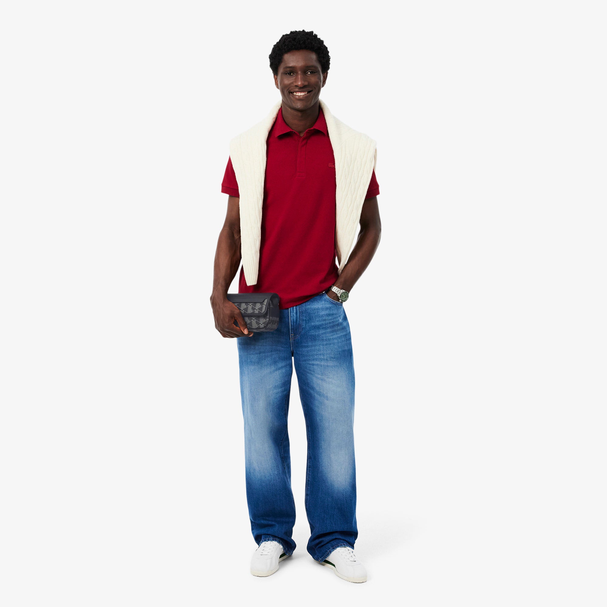Mini Mala Lacoste Messenger The Blend Preta Lacoste 