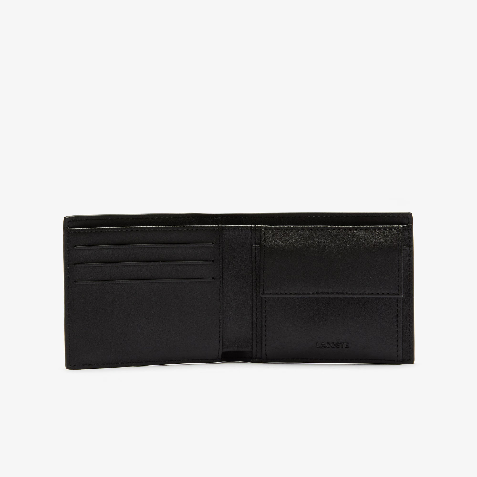 Lacoste Carteira M Billfold Coin Preta Lacoste 