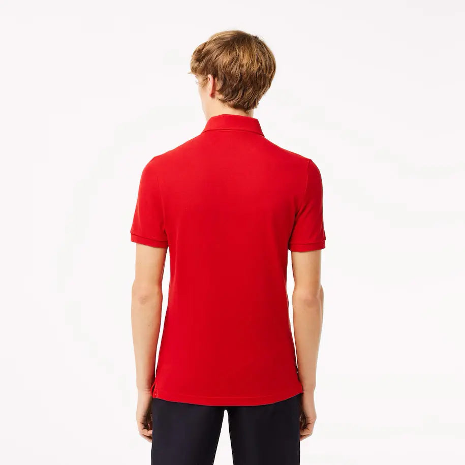Lacoste Polo Ribbed Collar Shirt Vermelho Lacoste