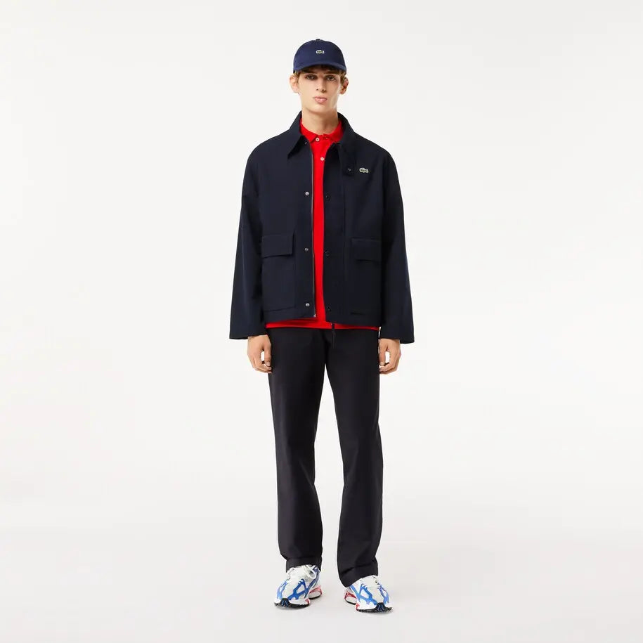 Lacoste Polo Ribbed Collar Shirt Vermelho Lacoste