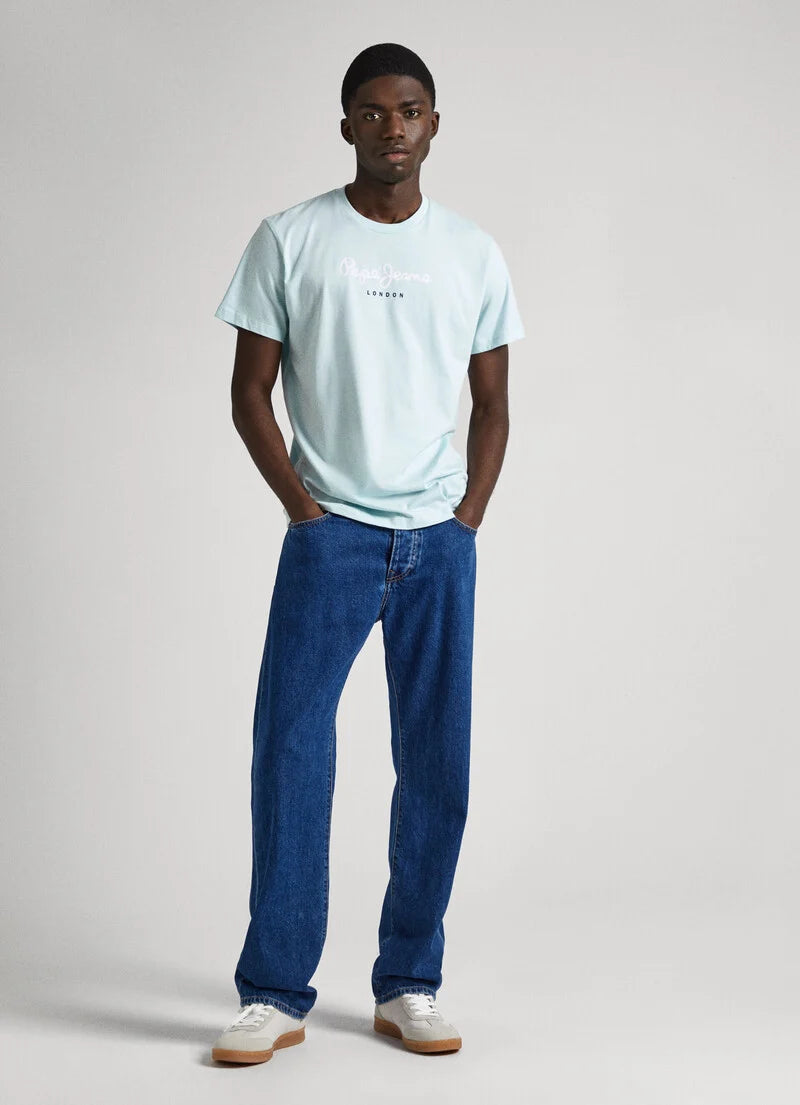 Pepe Jeans T-Shirt Logo Azul Bebé Pepe Jeans