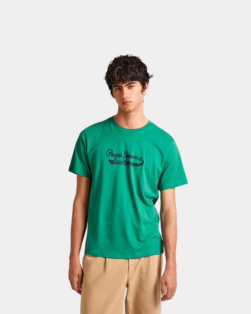 Pepe Jeans T-Shirt Logo Verde PM509390654