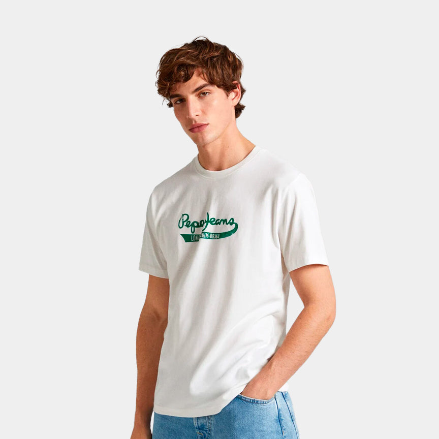 Pepe Jeans T-Shirt Logo Branca PM509390803