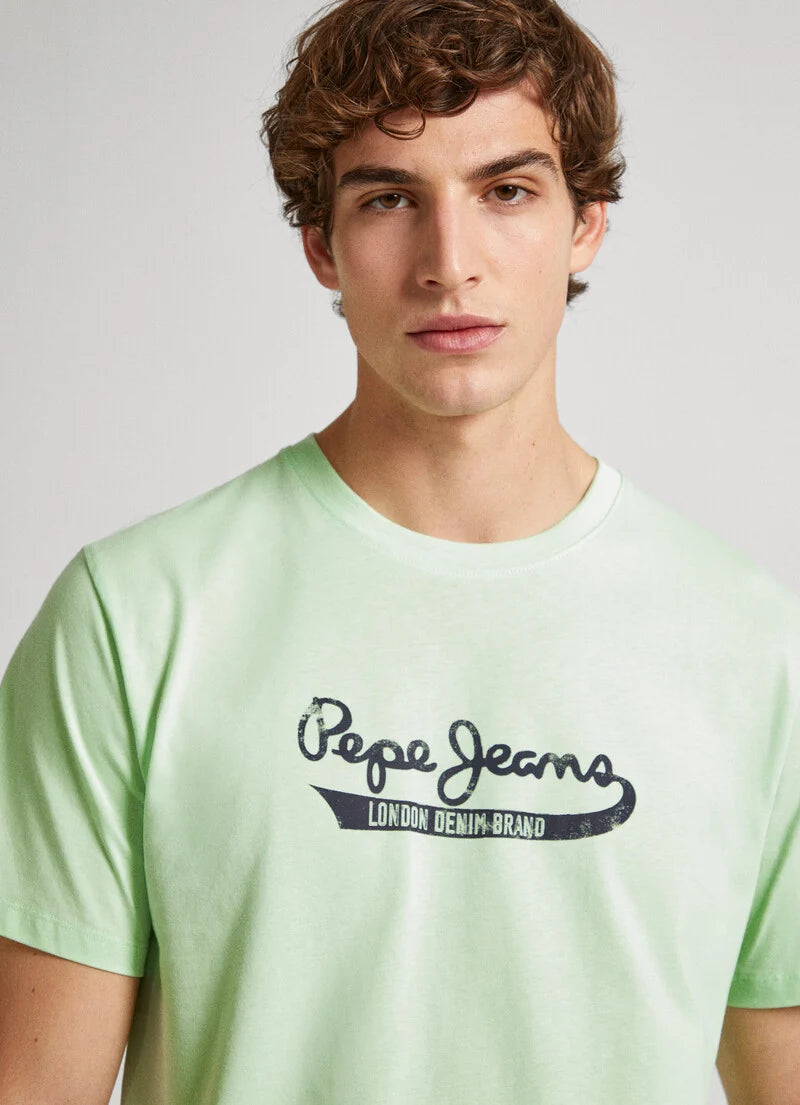 Pepe Jeans T-Shirt Logo Verde Clara Pepe Jeans