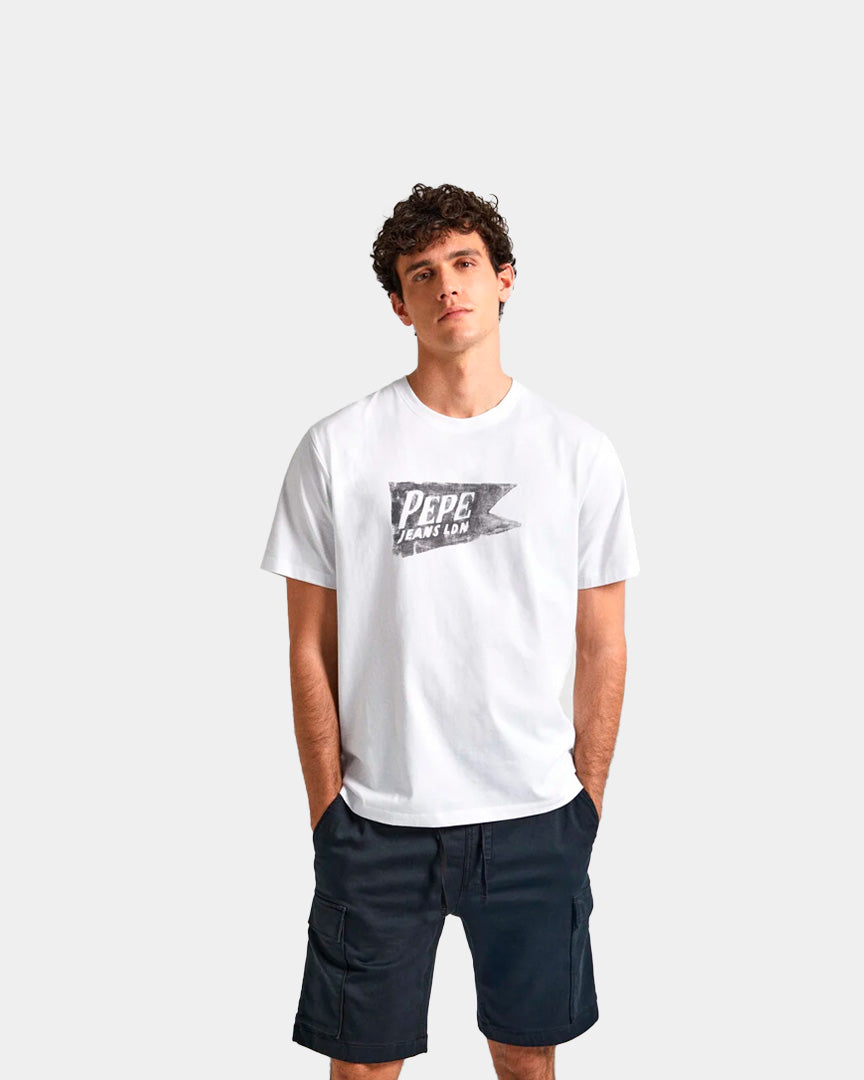 Pepe Jeans T-Shirt Estampada Branca PM509401800