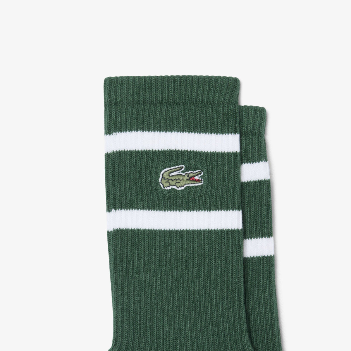 Pack de 2 Meias Lacoste Almofadadas Listradas Branco/Verde Lacoste 