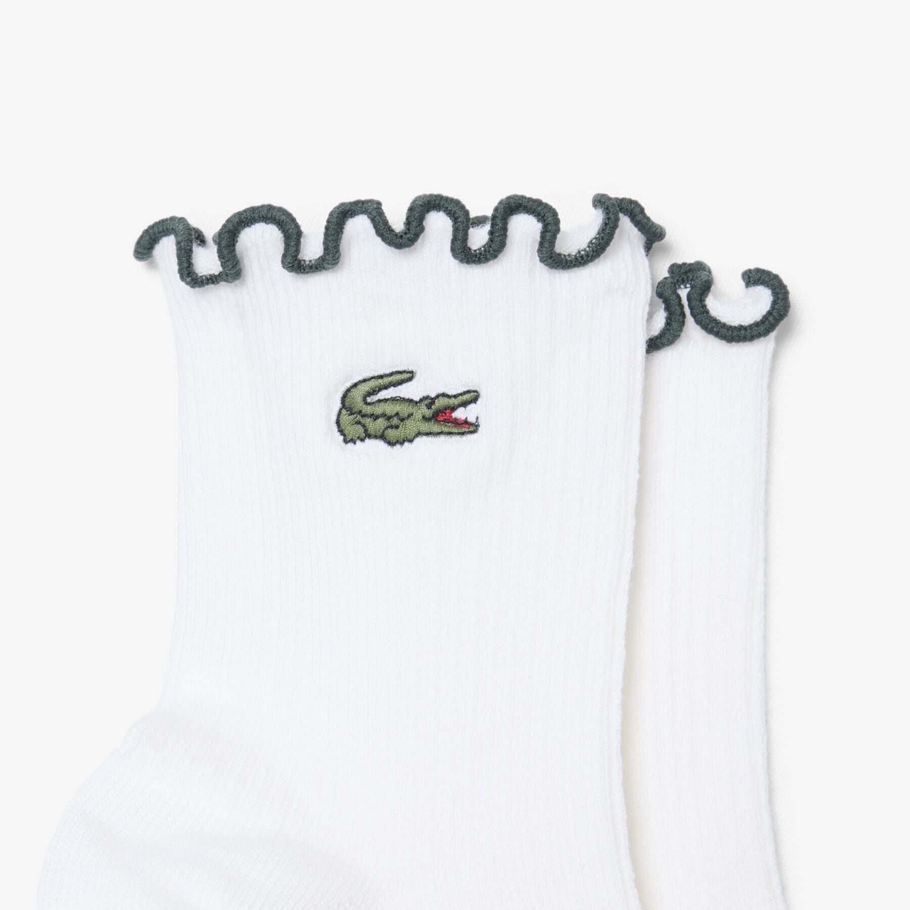 Pack de 2 Meias Mulher Lacoste Franzidas Brancas Lacoste 