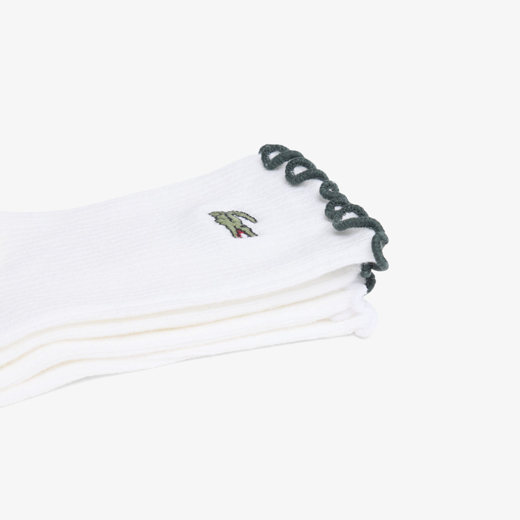 Pack de 2 Meias Mulher Lacoste Franzidas Brancas Lacoste 