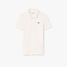 Polo Mulher Lacoste L.12.D de Algodão Canelado Slim Fit Branco Lacoste 