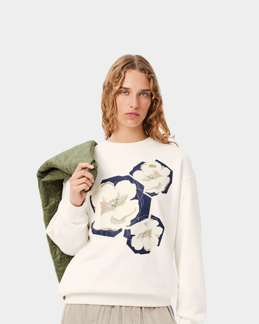 Lacoste Camisola Oversized Flower Bege SF412570V