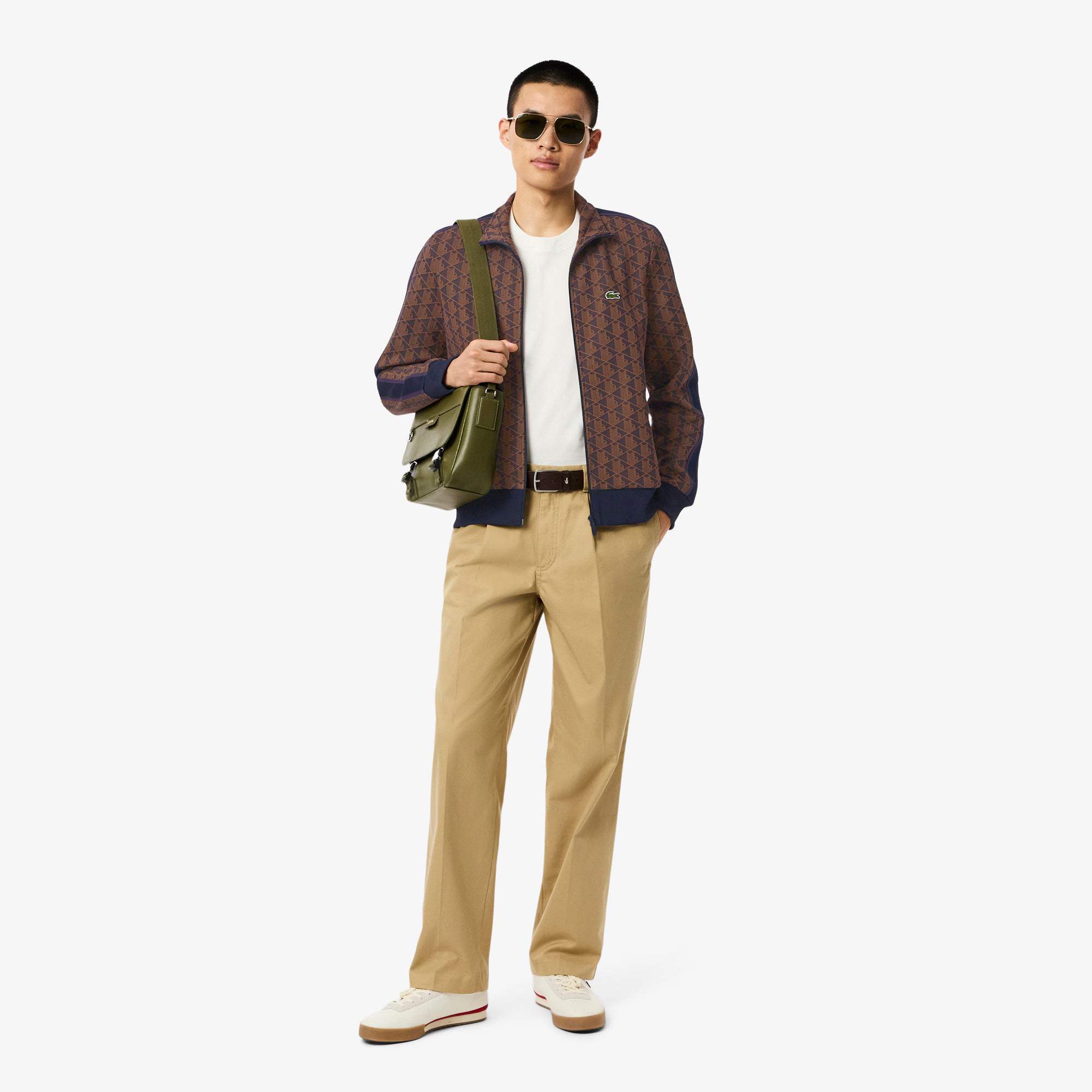 Lacoste Casaco Paris Monograma Violeta/Castanho Lacoste 