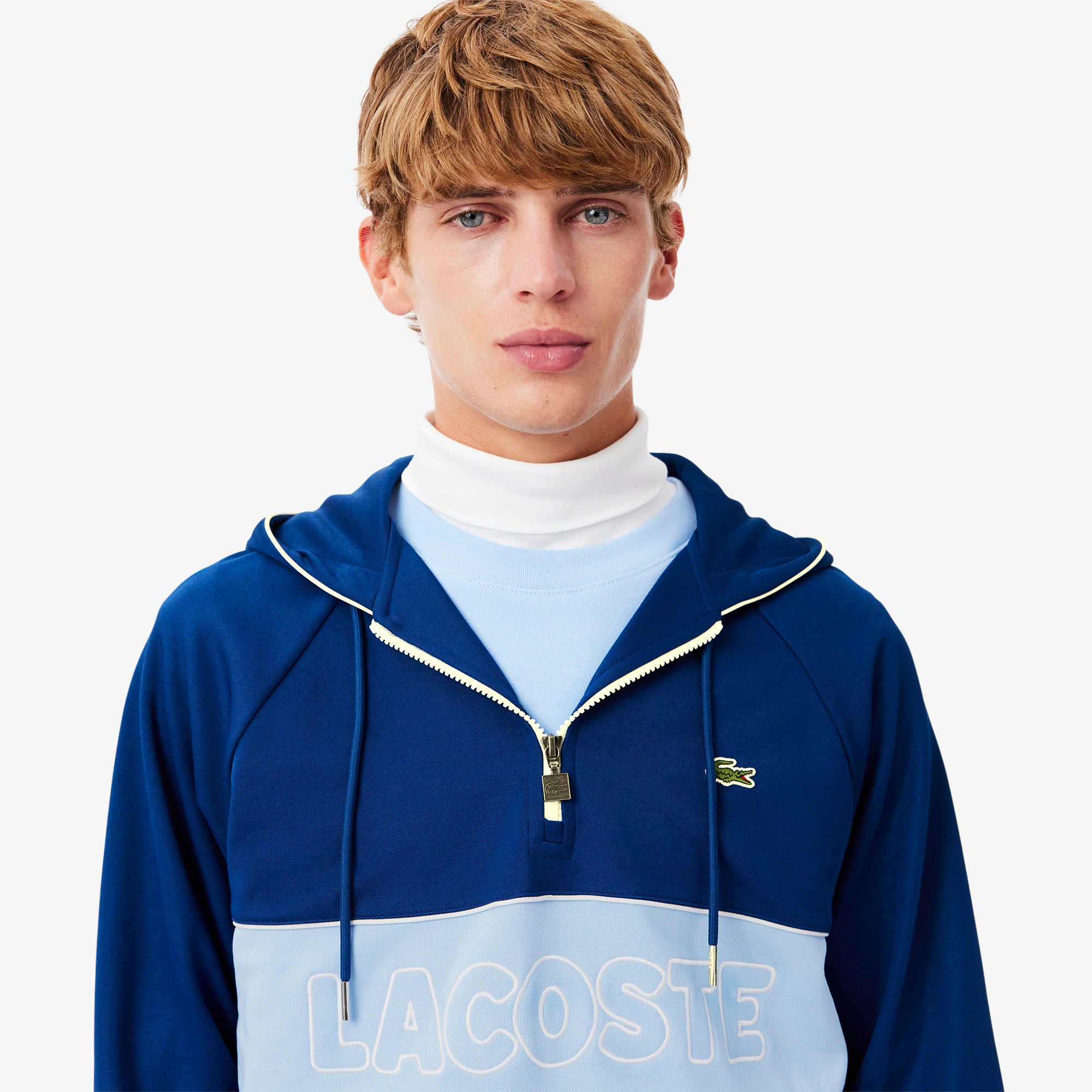 Lacoste Camisola Paris Interlock Piqué Azul Lacoste 