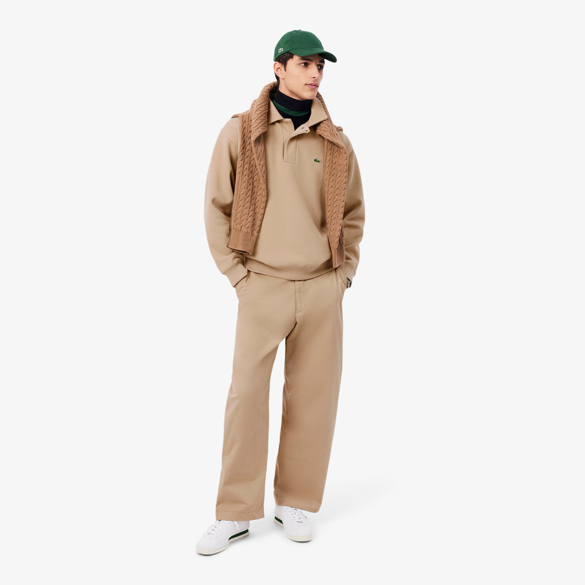 Camisola Homem Lacoste Piqué Polo Bege Lacoste 