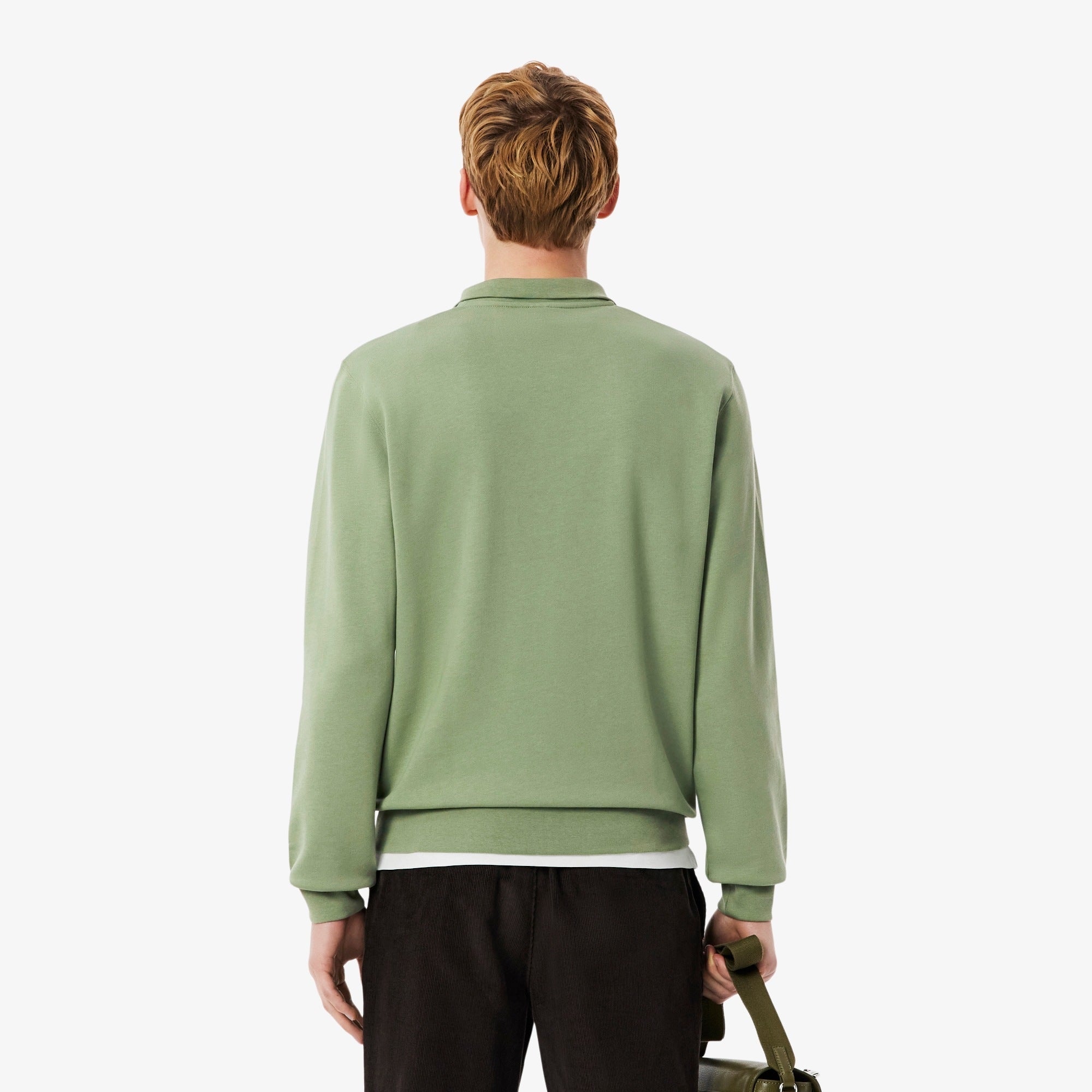 Lacoste Sweatshirt em felpa com zip e gola alta Verde Lacoste 