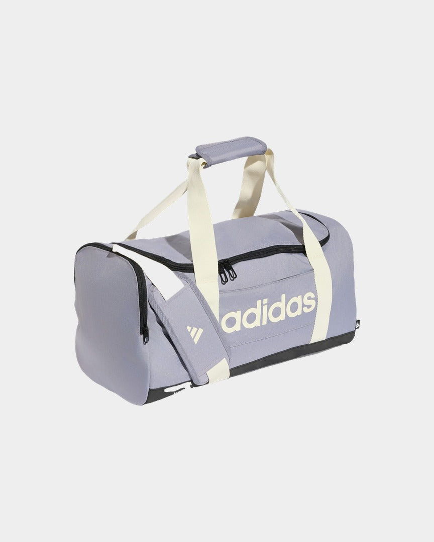 Saco Adidas Linear Duffel S Cinza vista lateral