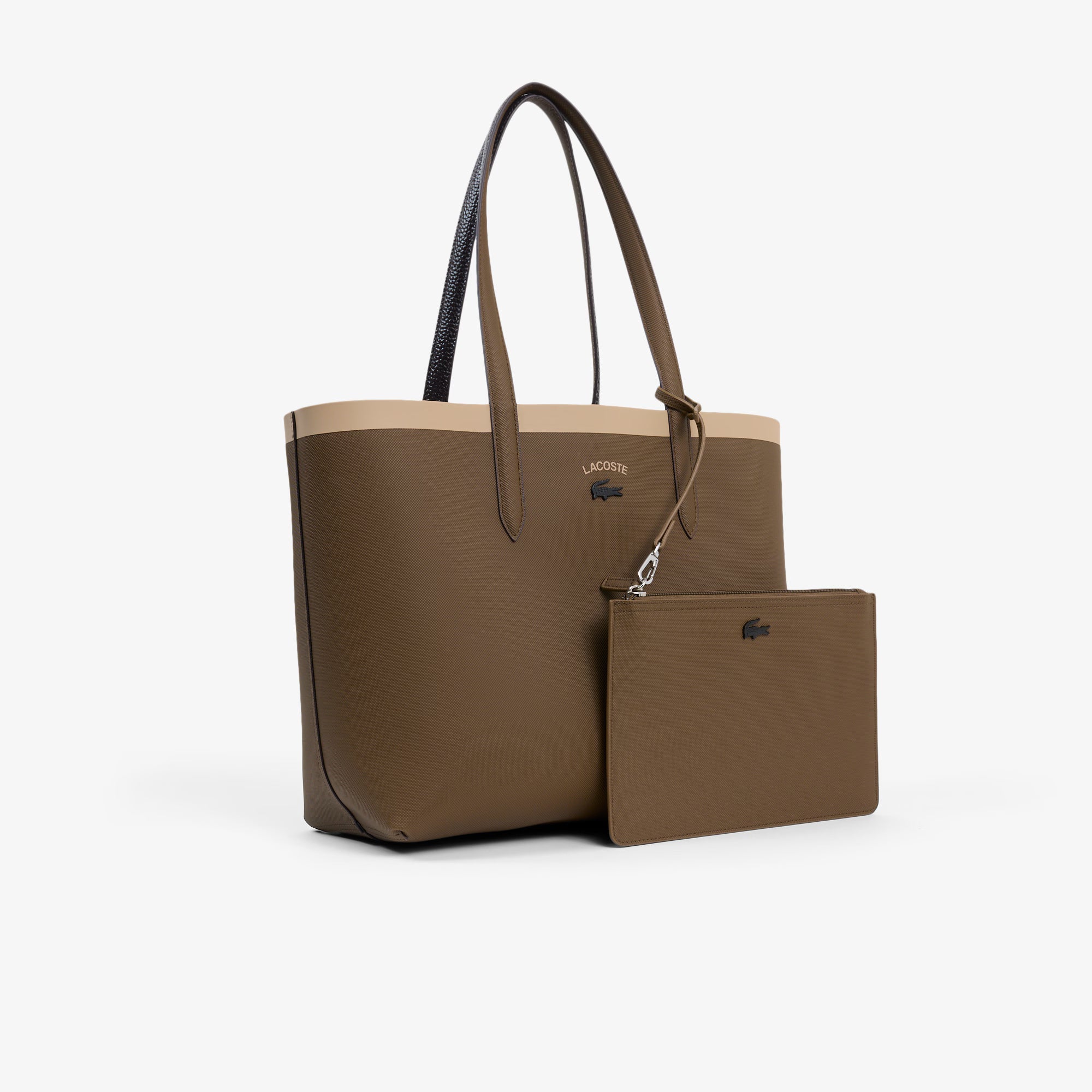 Saco Mala Lacoste Tote Anna Reversível Castanho/Bege Lacoste 