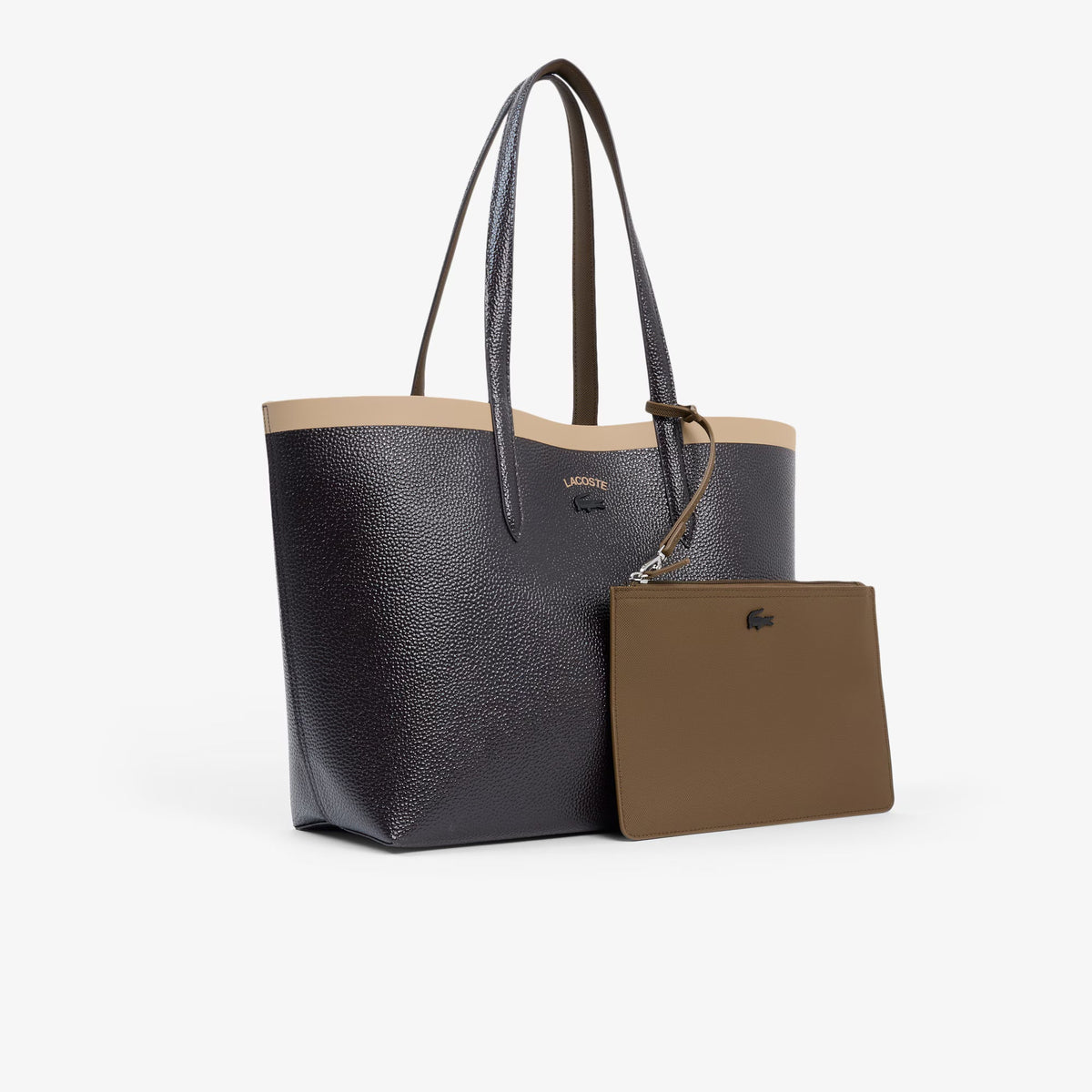 Saco Mala Lacoste Tote Anna Reversível Castanho/Bege Lacoste 