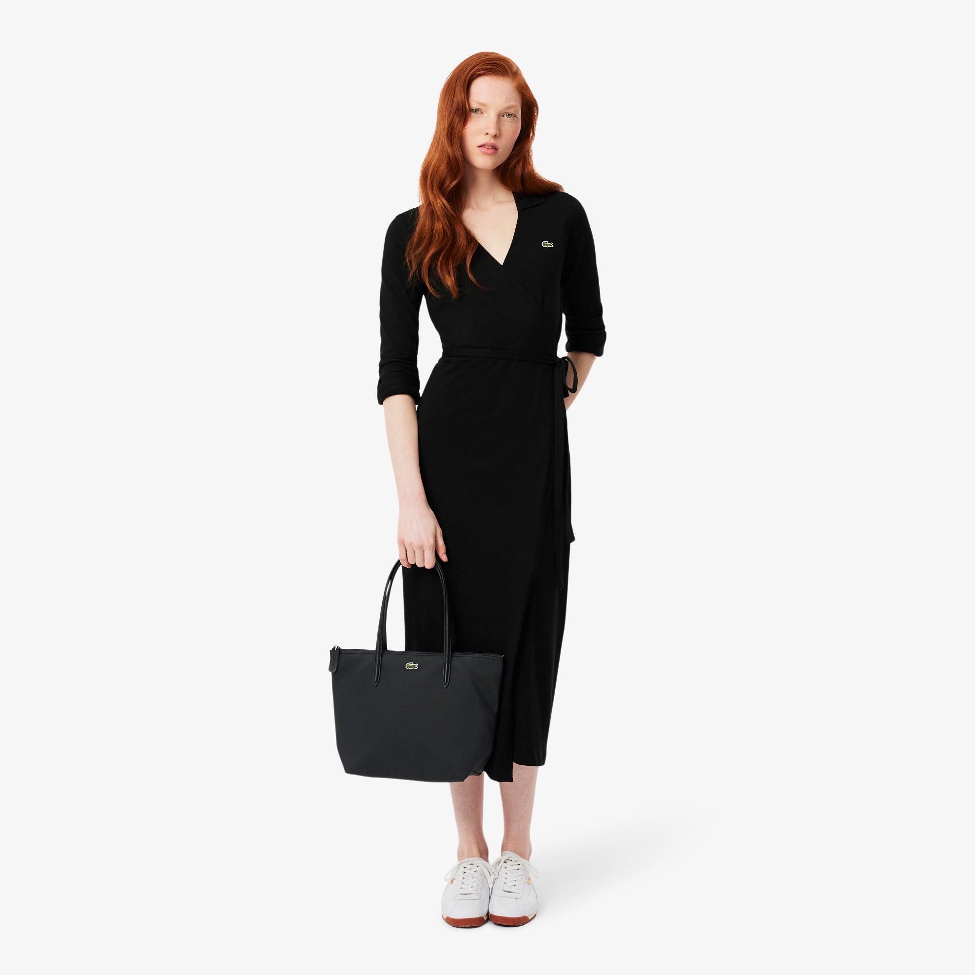 Saco Mala Lacoste Tote L.12.12 Concept Pequeno Preto Lacoste 