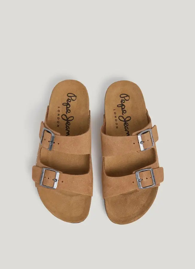 Sandálias Pepe Jeans Oban Suede Castanho Pepe Jeans 