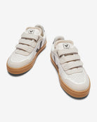 Sapatilha Criança Veja Small V-90 O.T Leather Branco/Preto