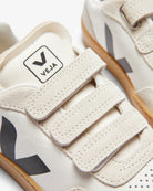 Sapatilha Criança Veja Small V-90 O.T Leather Branco/Preto