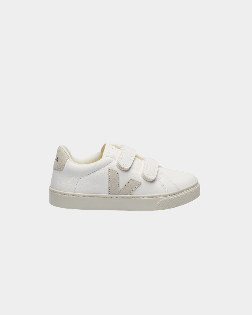 Sapatilha Veja Criança Small Esplar Leather Branca/Cinza