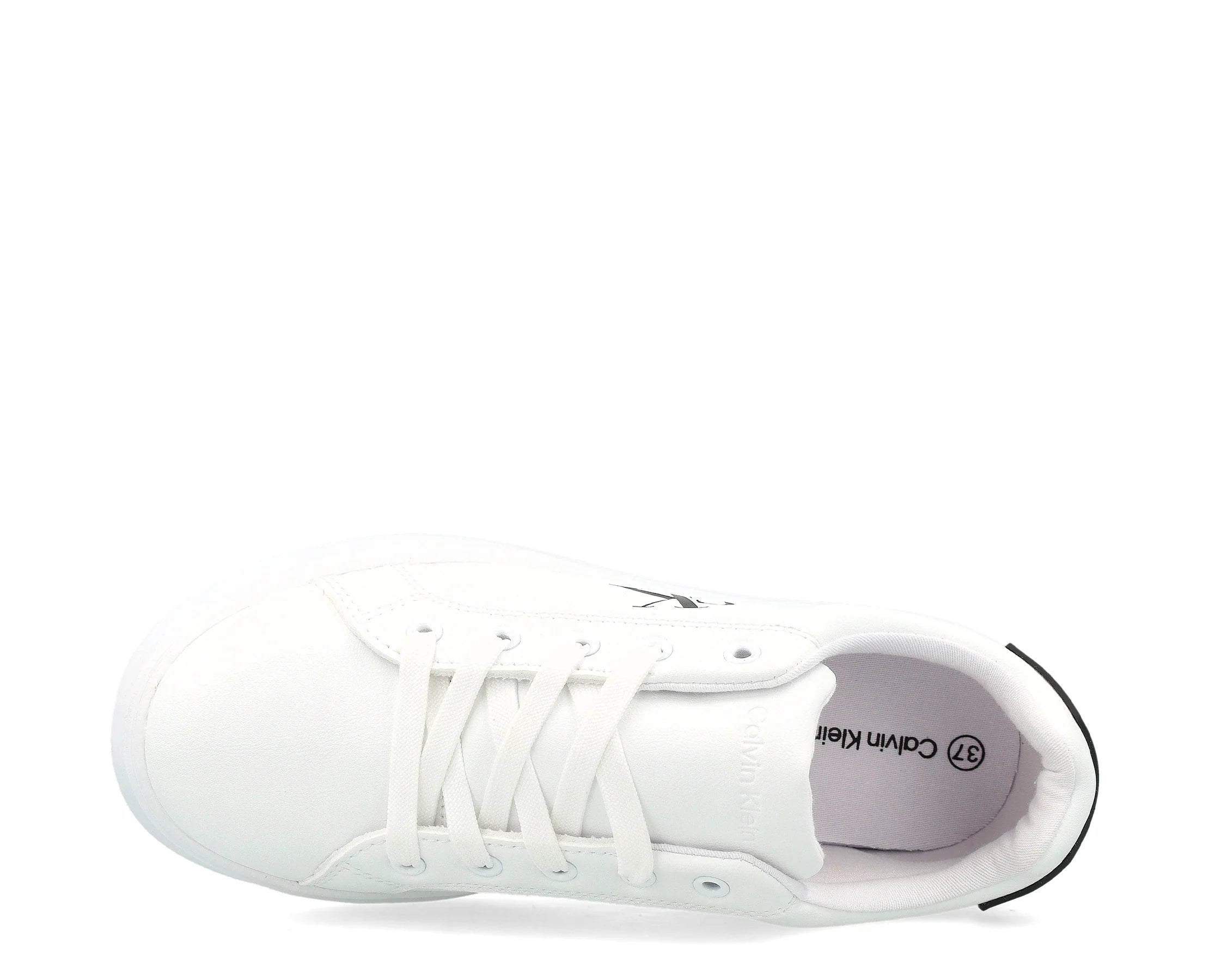 Sapatilhas Calvin Klein Low Cut Lace UP Mulher Branco/Preto