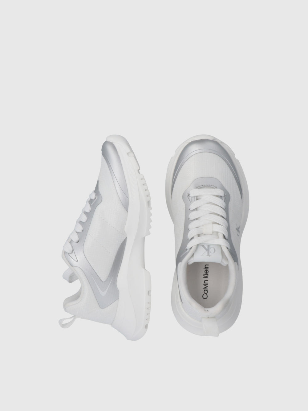 Sapatilhas Calvin Klein Low Cut Mulher Branco/Prateado