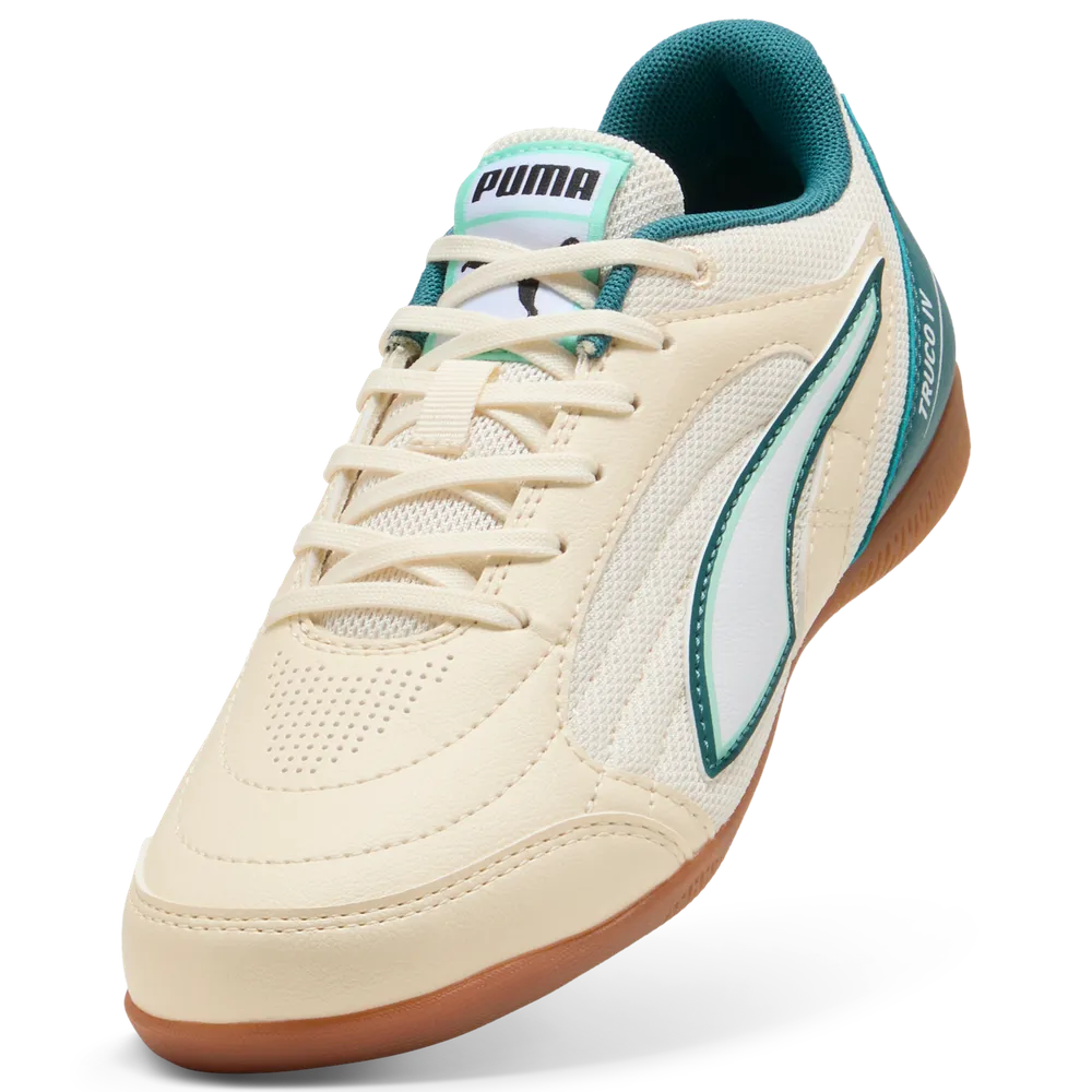Sapatilhas Futsal Júnior Puma Truco IV Bege/Verde Puma 