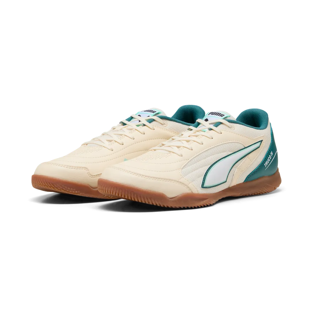 Sapatilhas Futsal Puma Truco IV Bege/Verde Puma 