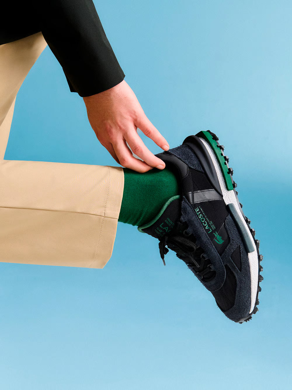 Sapatilhas Homem Lacoste Elite Active Preto/Verde Lacoste 