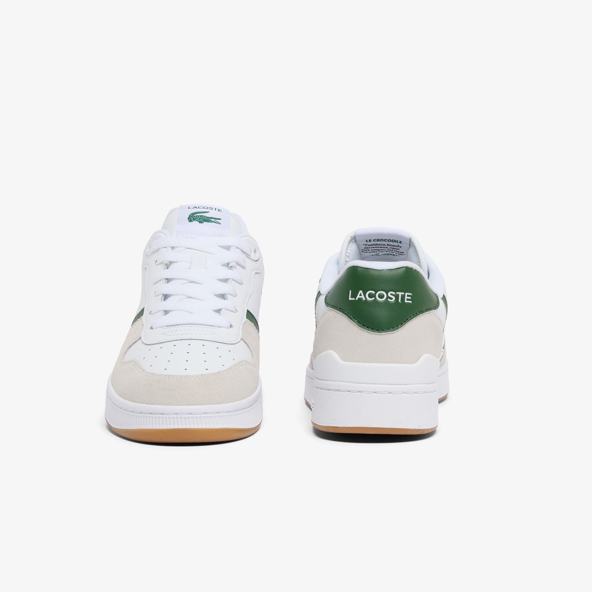 Sapatilhas Homem Lacoste T-Clip Set de Pele Branca/Verde Lacoste 