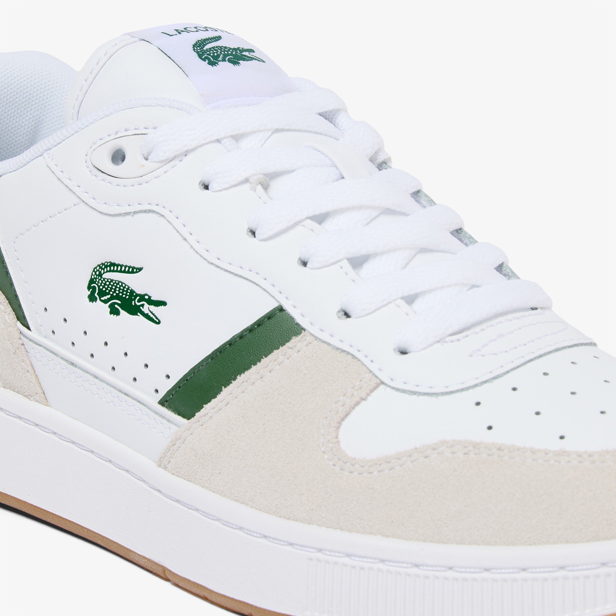 Sapatilhas Homem Lacoste T-Clip Set de Pele Branca/Verde Lacoste 