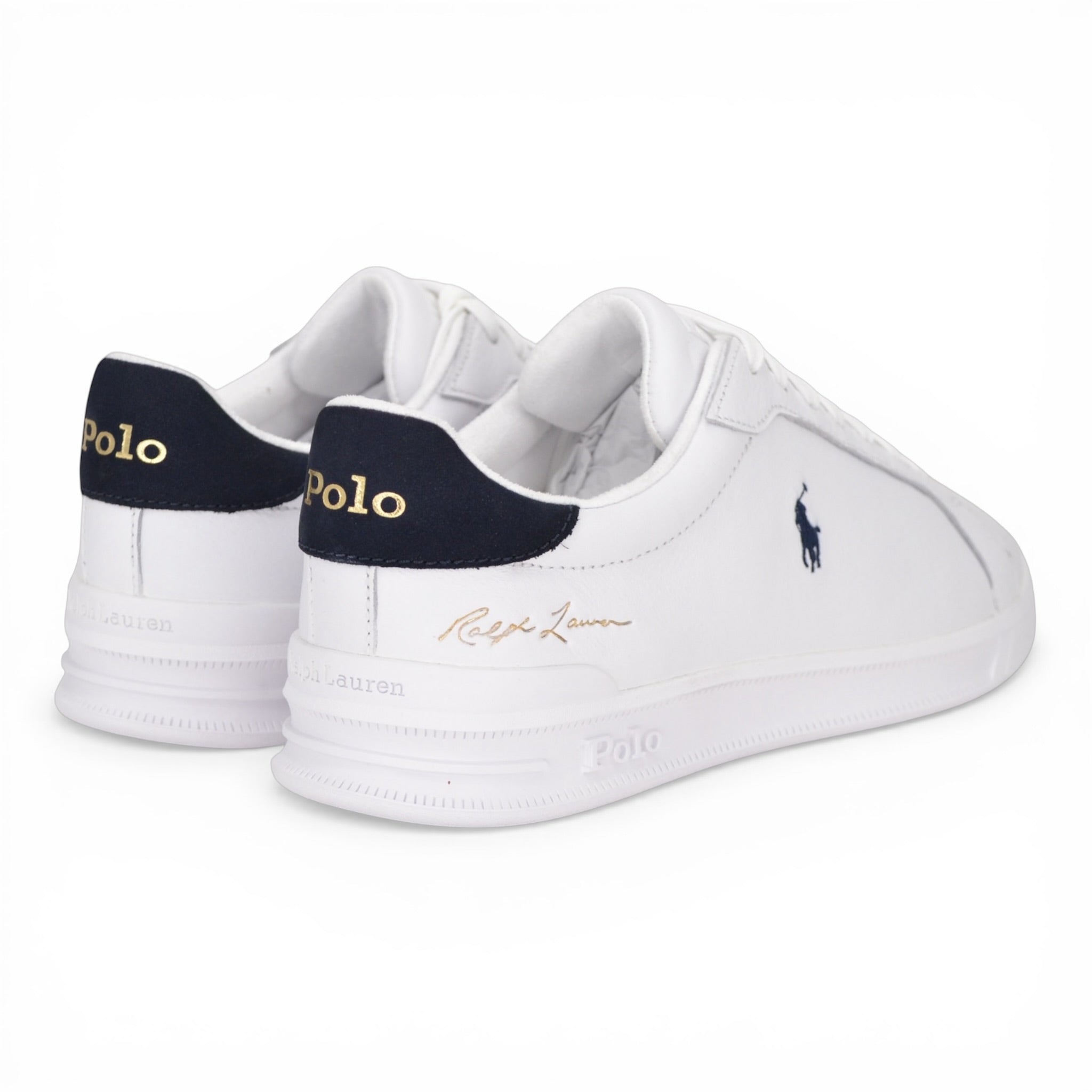 Sapatilhas Homem Polo Ralph Lauren Heritage Court II Branco/Preto Polo Ralph Lauren 